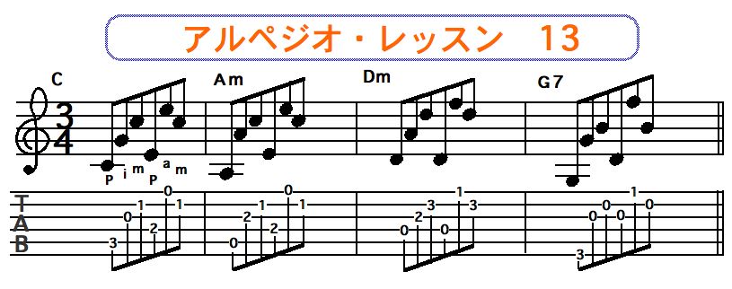 アルペジオ奏法 13